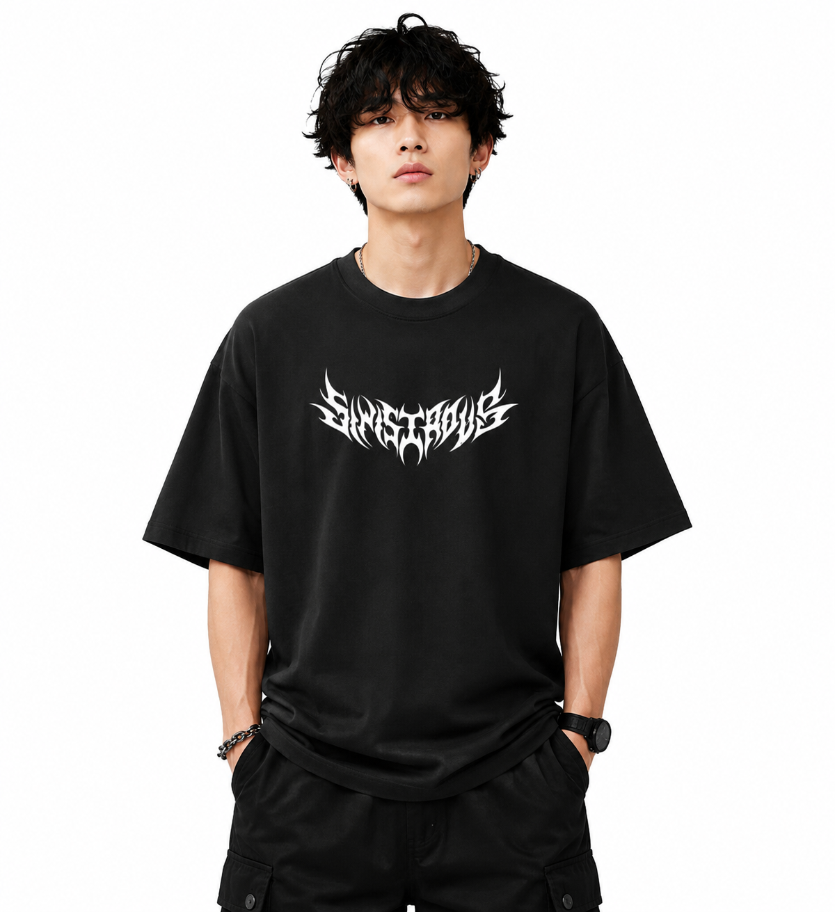 Sinistrous Devil Wings Oversized T-Shirt