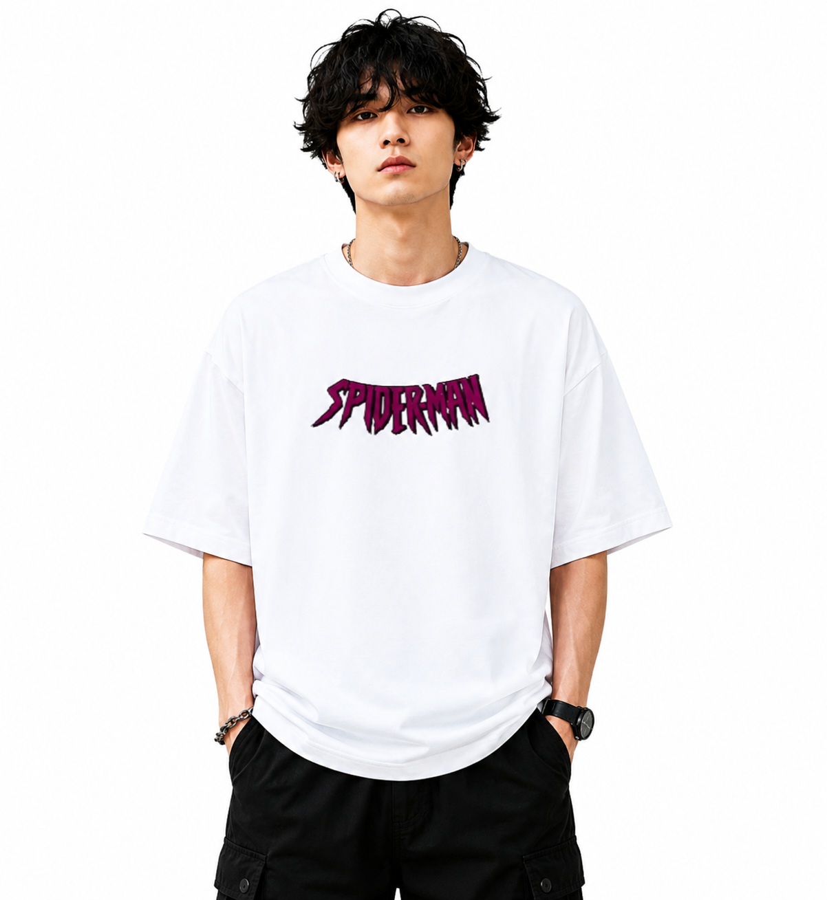 Kiss Spider-Man Oversized T-Shirt