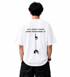 Spider Man Quote Oversized T-Shirt